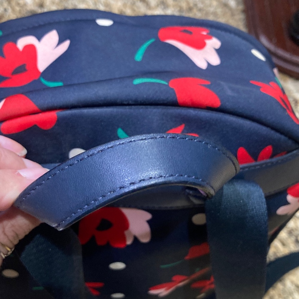 kate spade navy floral polka dot backpack - Picture 8 of 16